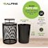 Alpine Industries Outdoor Diamond Steel Trash Can-Rain Bonnet Lid 36 Gal Black
