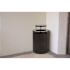 Alpine Industries Outdoor Diamond Steel Trash Can-Rain Bonnet Lid 36 Gal Black