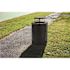 Alpine Industries Outdoor Diamond Steel Trash Can-Rain Bonnet Lid 36 Gal Black