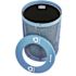 Alpine Industries Outdoor Diamond Steel Trash Can With Flat Lid 36 Gallon Blue