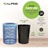 Alpine Industries Outdoor Diamond Steel Trash Can With Flat Lid 36 Gallon Blue