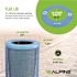 Alpine Industries Outdoor Diamond Steel Trash Can With Flat Lid 36 Gallon Blue