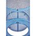 Alpine Industries Outdoor Diamond Steel Trash Can With Flat Lid 36 Gallon Blue