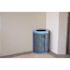 Alpine Industries Outdoor Diamond Steel Trash Can With Flat Lid 36 Gallon Blue
