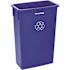 Alpine Industries Blue Trash Can Recycle Bin And Paper Slotted Recycling Lid