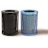 Alpine Industries Outdoor Diamond Steel Blue/black Trash Can-Flat Lid 72 Gallon
