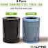 Alpine Industries Outdoor Diamond Steel Blue/black Trash Can-Flat Lid 72 Gallon