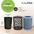 Alpine Industries Outdoor Diamond Steel Blue/black Trash Can-Flat Lid 72 Gallon
