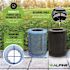 Alpine Industries Outdoor Diamond Steel Blue/black Trash Can-Flat Lid 72 Gallon