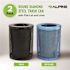 Alpine Industries Outdoor Diamond Steel Blue/black Trash Can-Flat Lid 72 Gallon