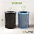 Alpine Industries Outdoor Diamond Steel Blue/black Trash Can-Flat Lid 72 Gallon