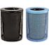 Alpine Industries Outdoor Diamond Steel Blue/black Trash Can-Flat Lid 72 Gallon