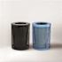Alpine Industries Outdoor Diamond Steel Blue/black Trash Can-Flat Lid 72 Gallon