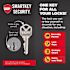 Kwikset Gatelatch Featuring Smartkey, Keyed Both Sides, Satin Chrome