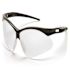 Pyramex Pmxtreme Safety Glasses-Black Frame-Clear Lens W/black Cord Case Of 12