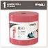 Wypall X80 Cloths, Hydroknit, Jumbo Roll, 12 1/2 X 13 2/5, Red, 475 Wipers/roll