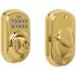 Schlage Plymouth Keypad Deadbolt With Turn-Lock, Brass