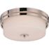 Satco Parallel Polished NICKEL Three-Light Flush Fixture