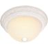 Satco White Two-Light 13 Flush Mount With Frosted Ribbed Glass