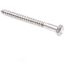 Generic Hex Lag Screws, 3/8in X 4in, A307 Zc Steel, Package Of 50