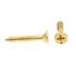 Generic Wood Screws, Flat Hd, Phil Dr, #8 X 1in, Brass, Package Of 100