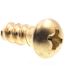 Generic Wood Screws, Rd Hd, Phil Dr, #8 X 1/2in, Brass, Package Of 25