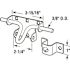 Generic Steel Slide Bolt Latch, With Keeper And Fasteners