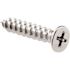 Generic Sentry Philfths, #10 X 1 In., Stl, Chrm Plated, Package Of 100