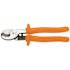 Klein Tools Orange High-Leverage Insulated Cable Cutter 9.62" W/Plastic Handle