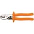 Klein Tools Orange High-Leverage Insulated Cable Cutter 9.62" W/Plastic Handle