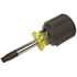 Klein Tools Black Cabinet Tip Screwdriver 3.438" W/round Shank 1-1/2''