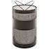 Rubbermaid Commercial 51 Gal Black Stl Round Drp Tp Wst Can W/ Lvlrs & Rigd Linr