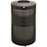 Rubbermaid Commercial 51 Gal Black Stl Round Drp Tp Wst Can W/ Lvlrs & Rigd Linr