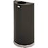Rubbermaid Commercial 12 Gal Blk Steel Half-Rond Open Tp Trsh Can W/ Rigid Liner