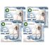 Air Wick Ultra Automatic Pure Starter Kit White/gray Fresh Linen Case Of 4
