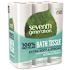 Seventh Generation 100% Recycled Bathroom Tissue, 2 Ply, White, Package Of 24