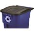 Rubbermaid Commercial 50 Gallon Brute Blue Recycle Trash Can With Lid