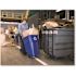Rubbermaid Commercial 50 Gallon Brute Blue Recycle Trash Can With Lid