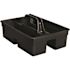 Rubbermaid Commercial Excutve Cry Cdy, 2-Compatmnt Plastc, 10 3/4" X 6 1/2", Blk