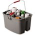 Rubbermaid Commercial Double Utility Pail, 17qt, Gray