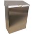 Hospeco Wall Mount Sanitary Napkin Receptacle, 8 X 4 X 11, Stainless Steel