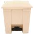 Rubbermaid Commercial Indoor Utility Step-On Wste Cntinr, Squre, Plstc, 8 Gallon