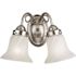Progress Lighting Gather Two Light Brushed NICKEL Bath Light With Etched Glass