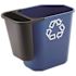 Rubbermaid Commercial 1 Gal Black Open Top Recycling Saddle Package Of 12
