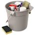 Rubbermaid Commercial 320oz Gry Rnd Plstc Mltiprpose Bckt Wth Sput Package Of 12