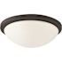 Satco Button LED 13" Flush Mount Black Fixture