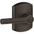 Schlage Broadway Passage Lever, Aged Bronze