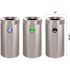 Alpine Industries 81 Gallon Stainless Deco Recycle/compost/can Package Of 3