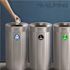 Alpine Industries 81 Gallon Stainless Deco Recycle/compost/can Package Of 3