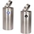 Alpine Industries 54 Gallon Ss Decorative Recycling And Trash Can Package Of 2